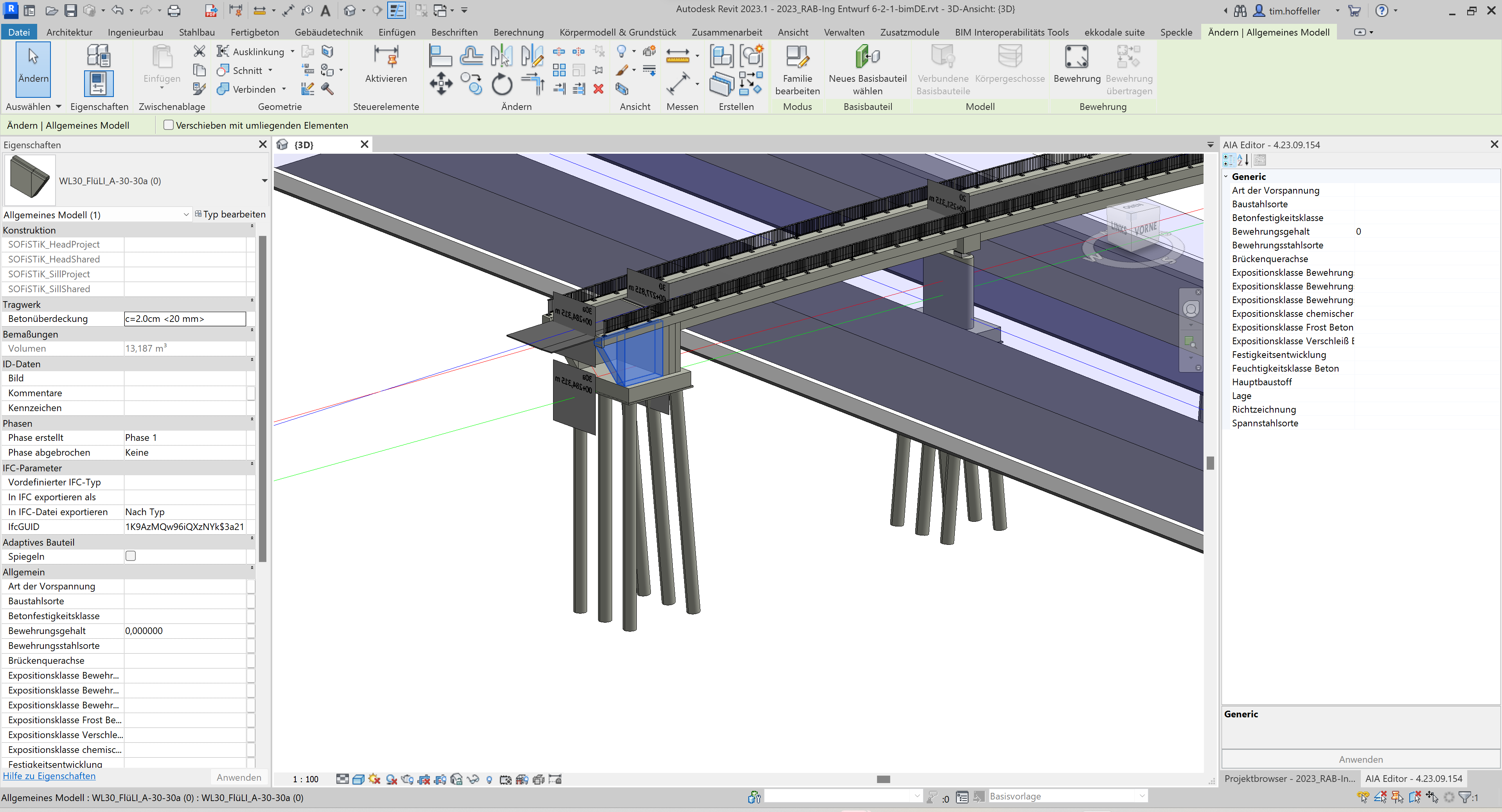 Bauteil mit Parametern